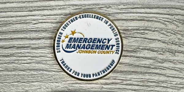 Challange Coin Created for Johnson County Emergency Managment in Iowa City, Iowa