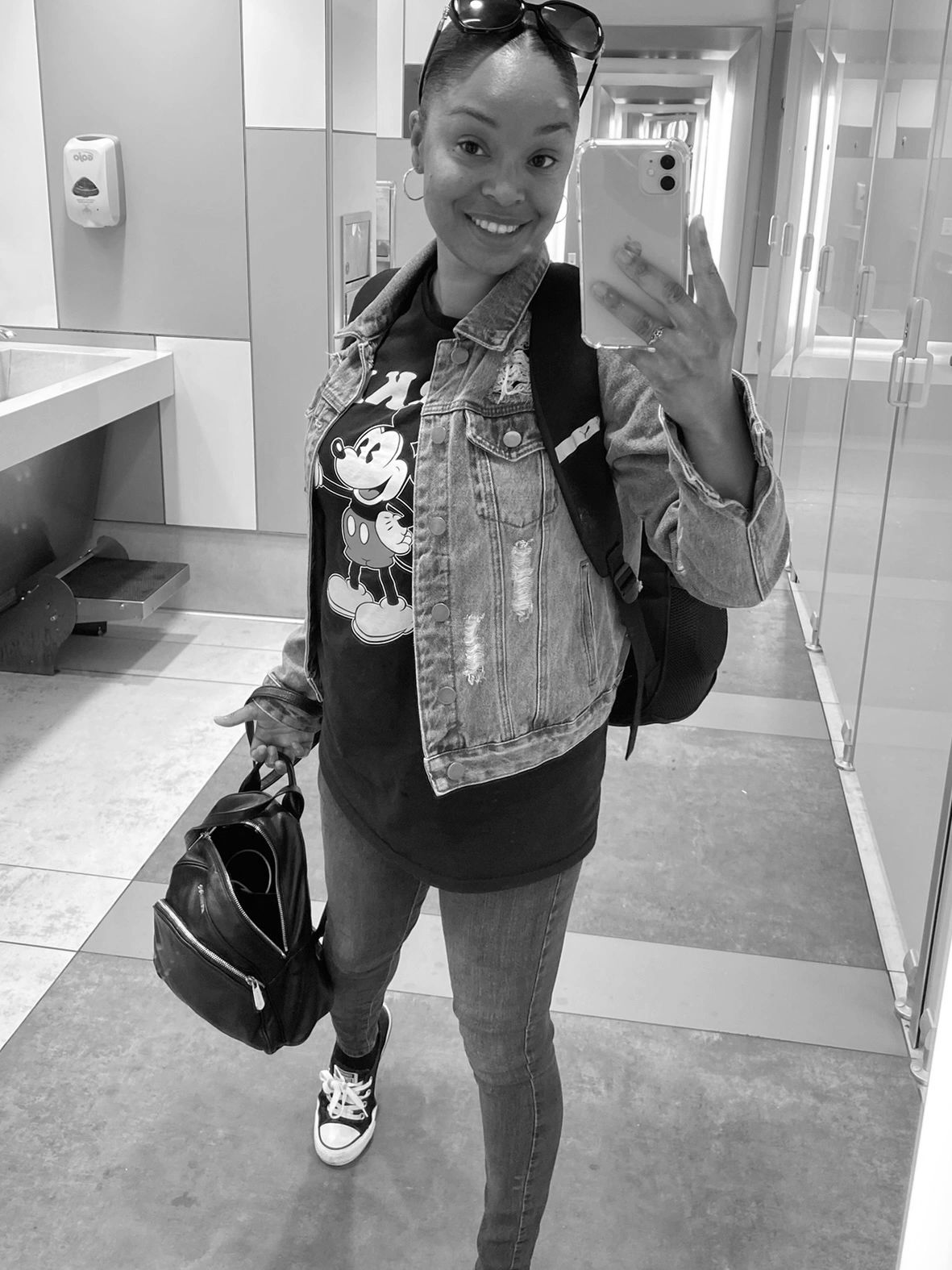 Airport flick. A lady on the go. 
