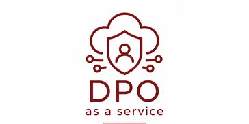 Logo depicting DPO as a service with a shield and user icon.