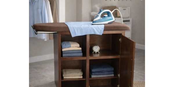 Mueble para planchar con espacio