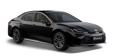 Sleek black modern sedan with sporty design and stylish rims.