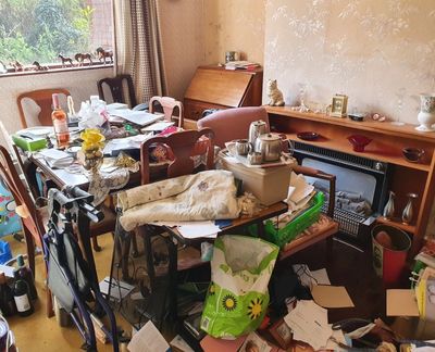  House clearance in Central Scotland showing property cleared of household waste by SEPA company