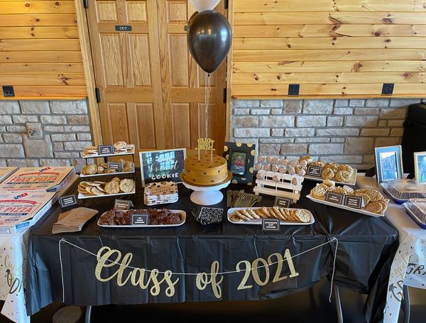 dessert table for a graduation party, 
"One Smart Cookie"