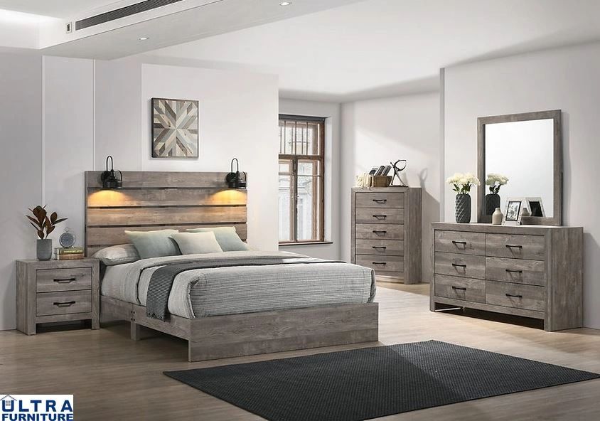 Charlotte bedroom set Driftwood Grey