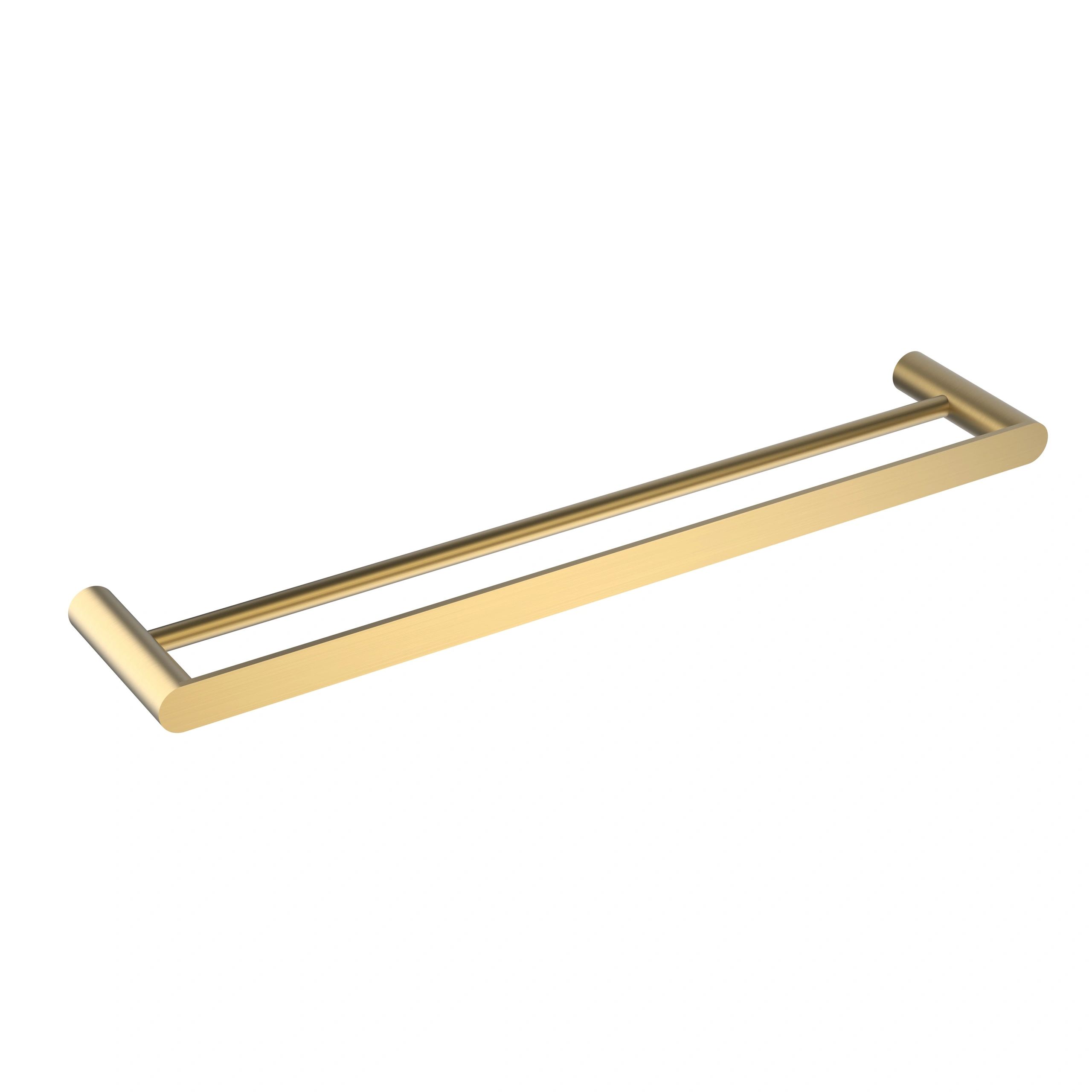 Stainless Steel Brushed Gold 600mm Double Towel Rail