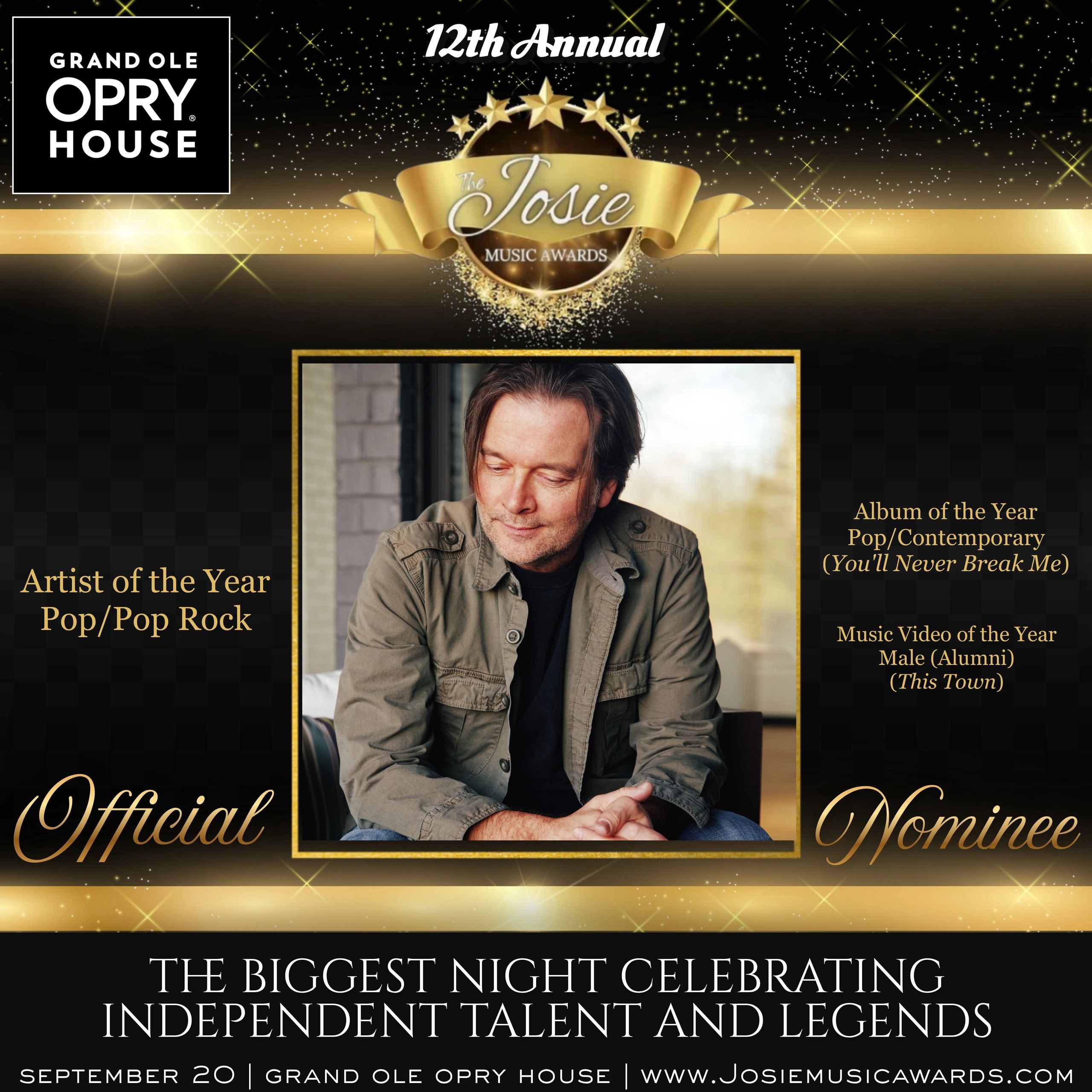 Tim Ringer 2026 Josie Music Awards Nominations