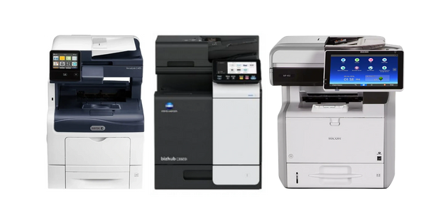 Multifunctional Printers
Ricoh, Xerox, Konica desktop printers, with smart screens and wireless 