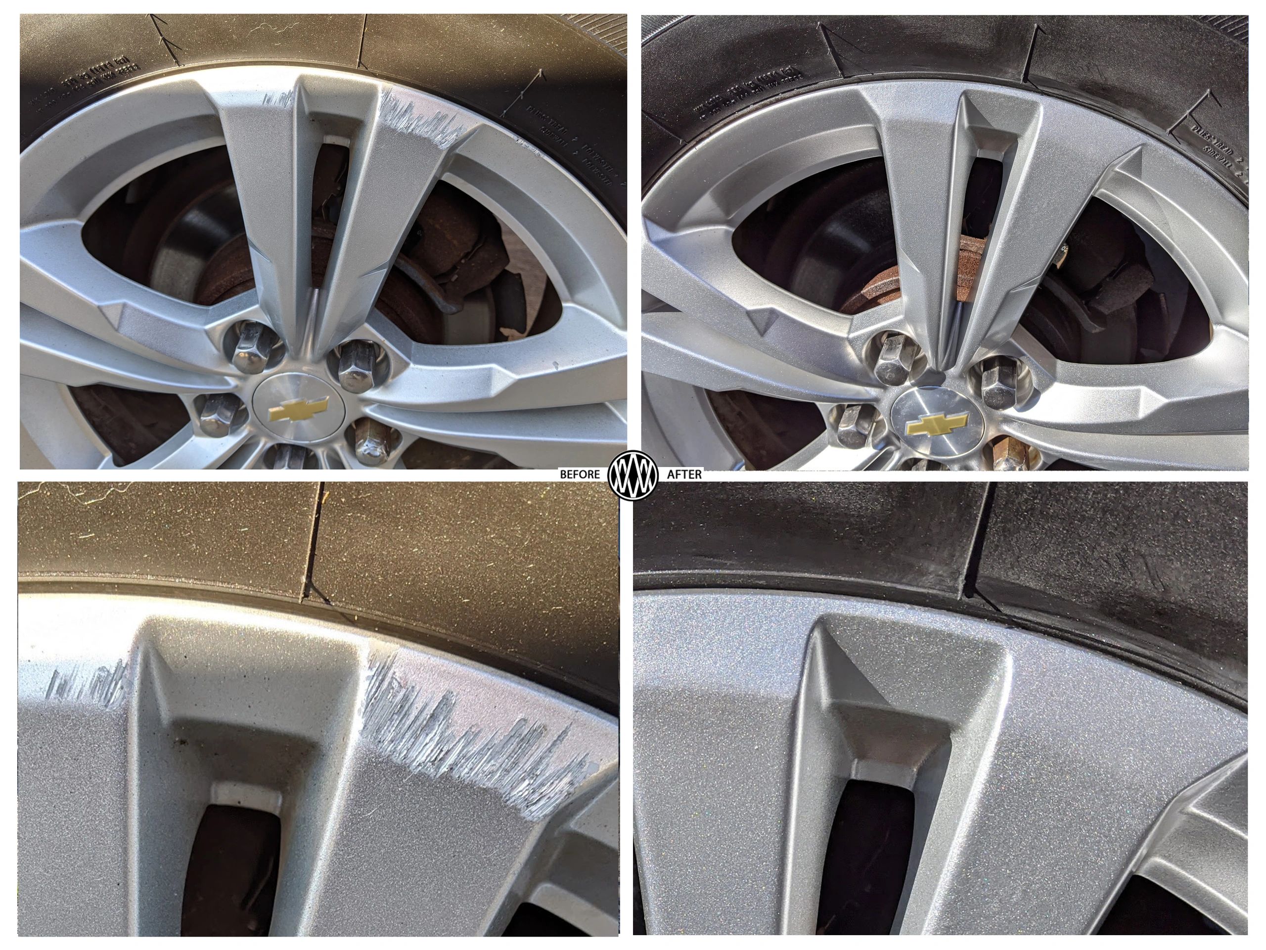 2017 GMC Terrain Wheels damaged and repaired at Bob Grimm Chevrolet in Morton, IL 