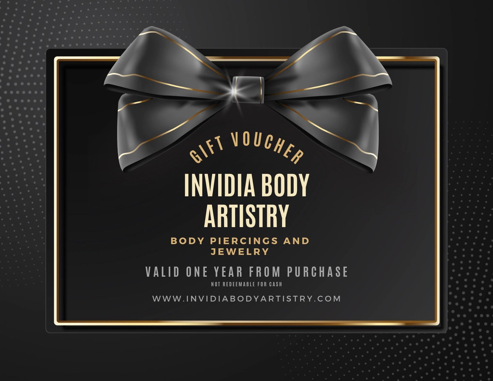 Invidia Body Artistry gift certificate piercing Nampa idaho