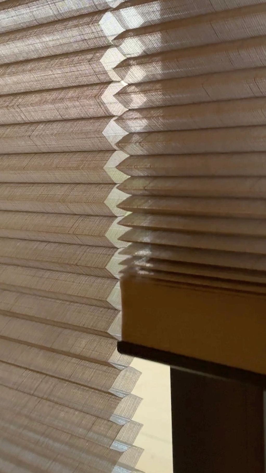 Detalle de cortina Duette.