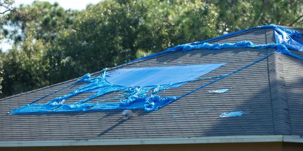 Storm damage on roof image