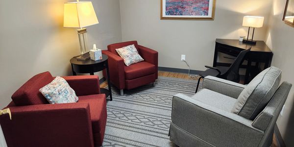 Small office, 9' x 12'.