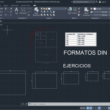 Ejercicio de AutoCAD del Curso de AutoCAD 2D básico para principiantes de masterCAD