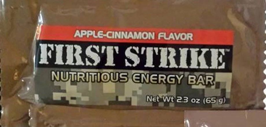 MRE Apple Cinnamon First Strike Bars: Ready To Eat Energy Bar