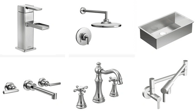 Moen Plumbing Fixtures.