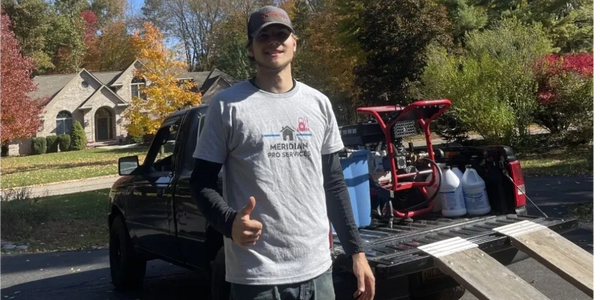 Owner of Meridian Pro Services, getting ready to take on a couple of house washes in Okemos Michigan