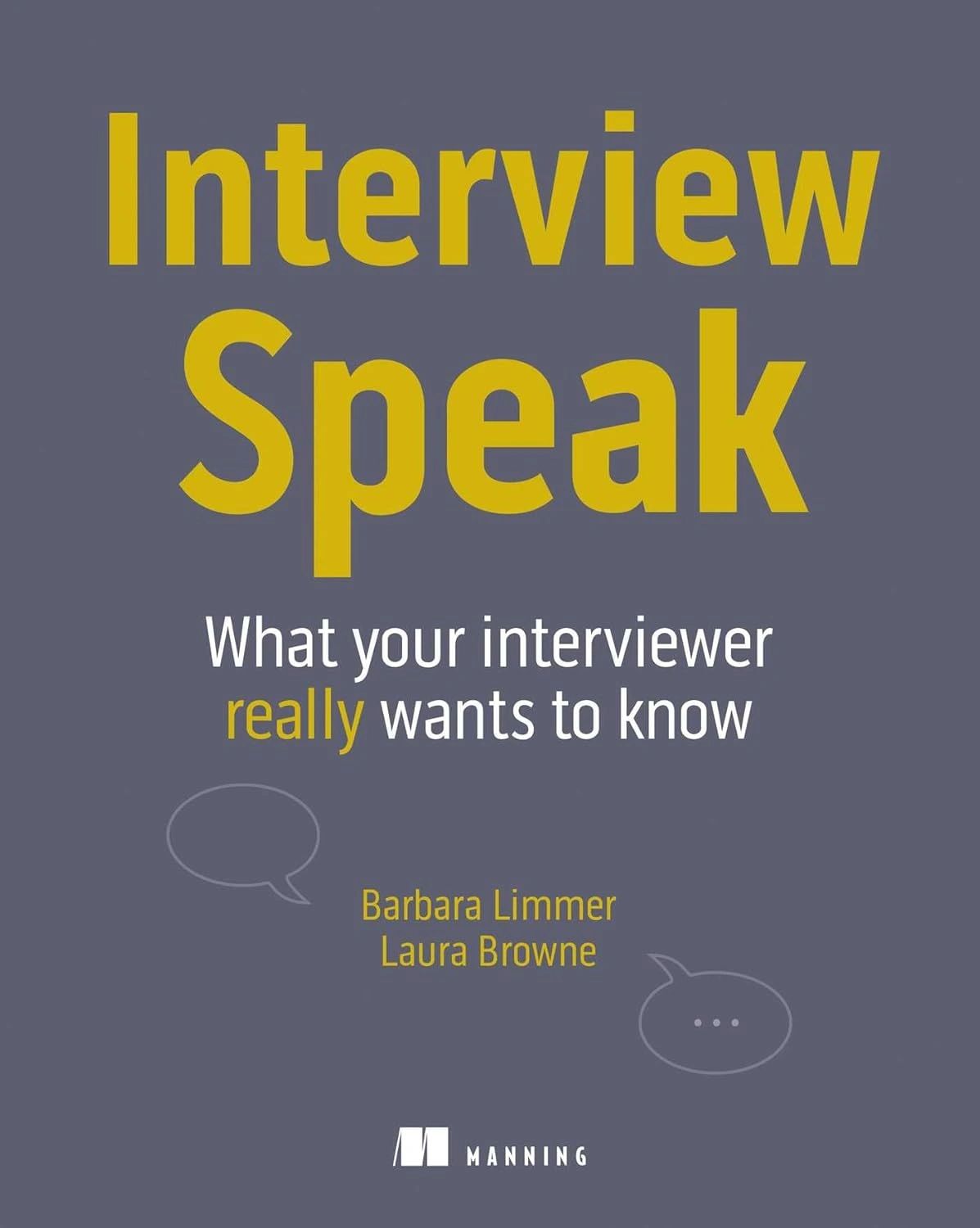 Book cover titled 'Interview Speak' by Barbara Limmer and Laura Browne.