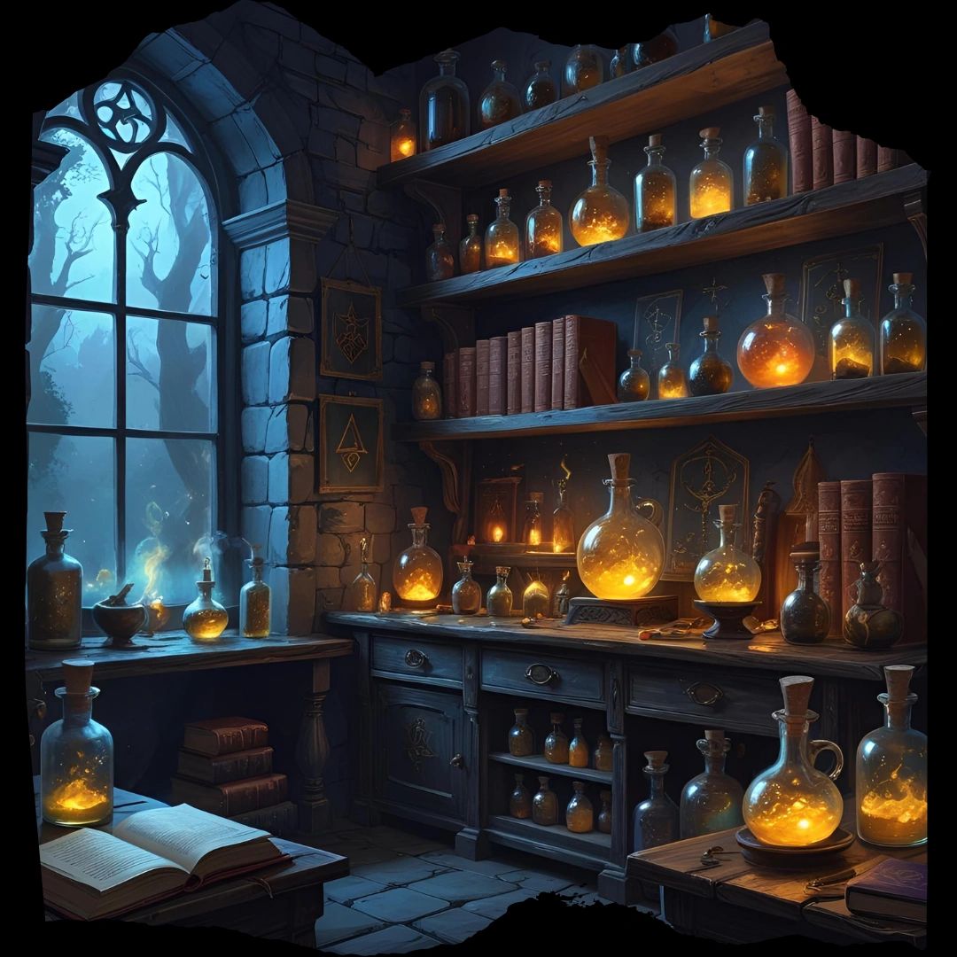  Welcome to Grani Hulda's Apothecary, where magic and potions await.
