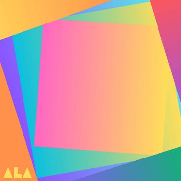Abstract kleurrijke geometrische vormen en overlappende vlakken.