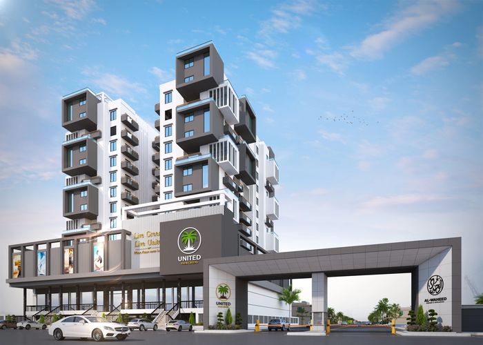 Front Elevation Of United Palm Greens Premium Residency 