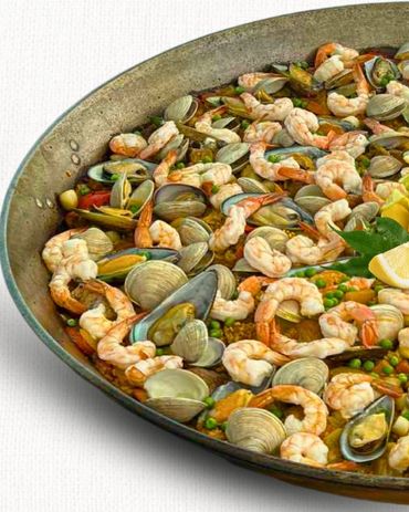 Seafood Paella catering by Chef Daniel King form The Paella Party People out of Florida.