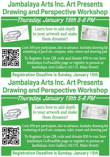 Flyer design for Art gallery workshop event.