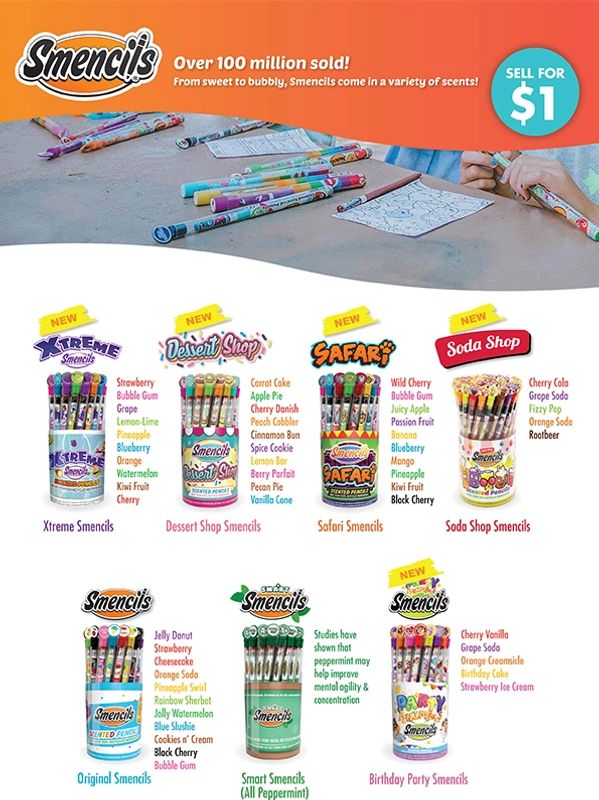 Smencils Scented Soda Shop Pencil Topper Fundraiser