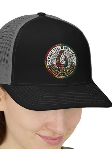 Polynesian Fish Hook Logo Trucker Hat For Sale