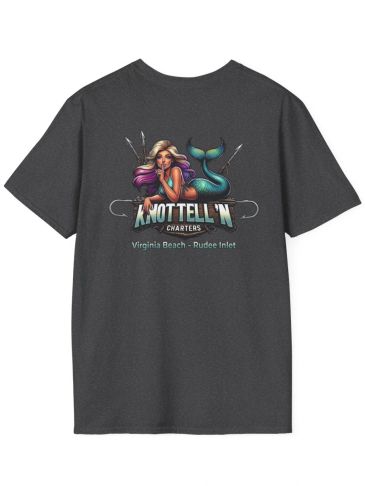 Mermaid Logo Va. Beach Fishing Charter T-Shirt For Sale