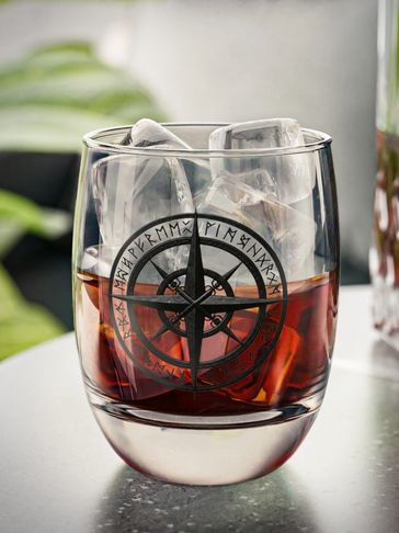 Viking Compass Whiskey Glass