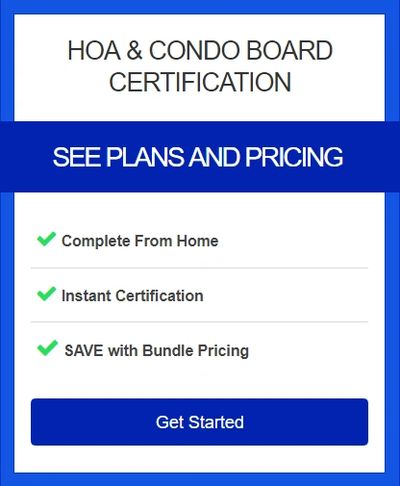 HOA Condo Board Member Certifications