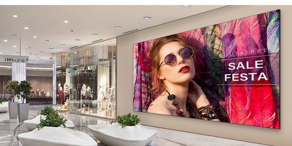 Solución VideoWall de la linea Digitalsignage gestionado a travez de Magicinfo