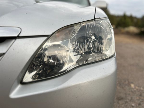 Restored headlight on a car