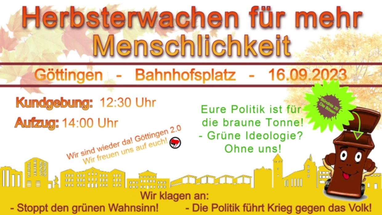 Ankündigung Demo Göttingen