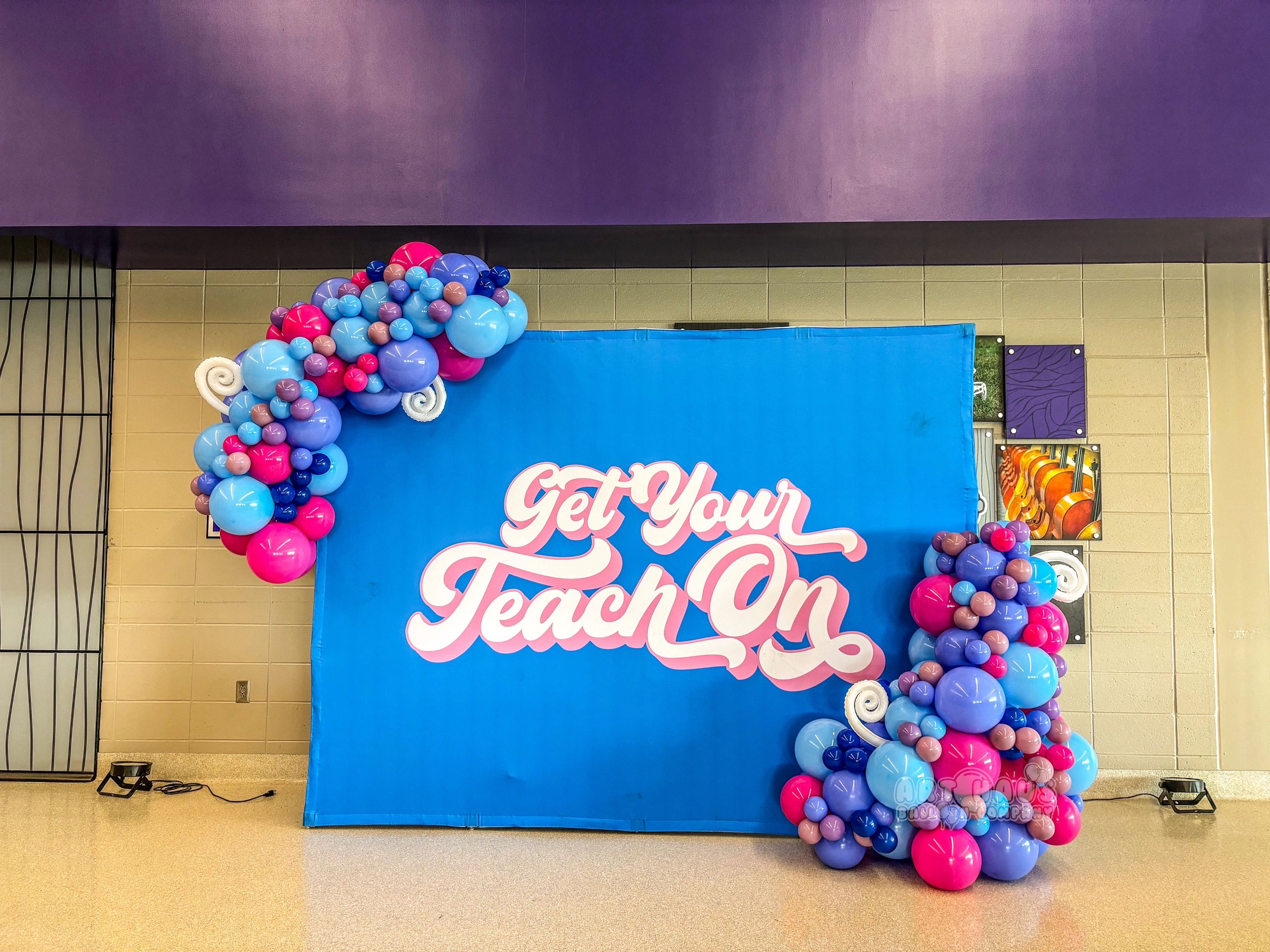 Organic Balloon Decorations- Indianapolis - Get Your Teach On Conference - Brownsburg Middle School