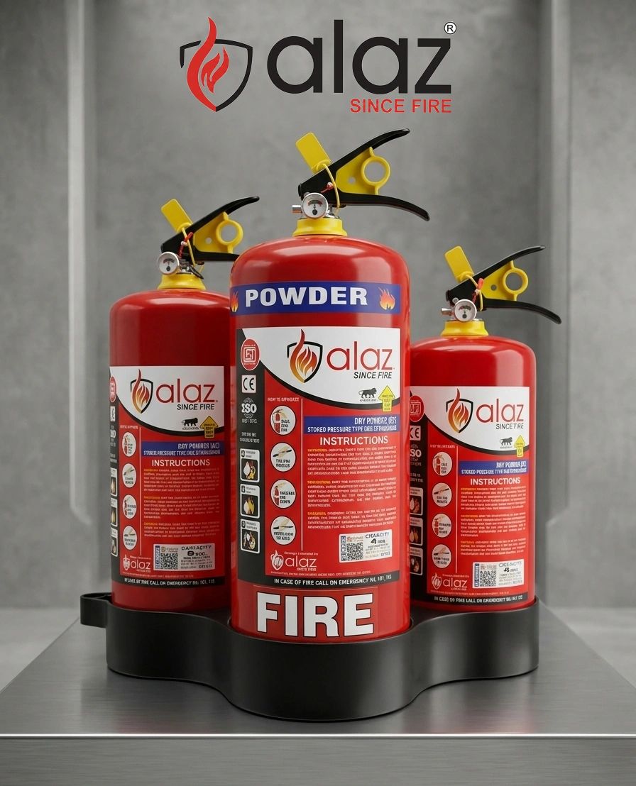  Alaz branded DCP fire extinguishers 