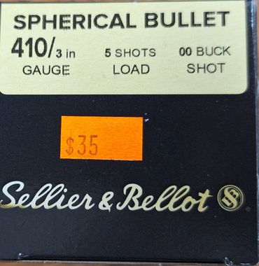 S&B 410GA OO BUCK 3” 25 RND/BX $35