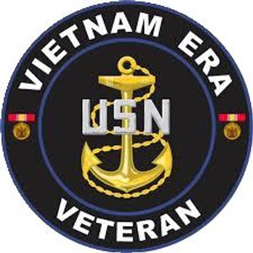 Vietnam Era Veteran emblem with US Navy anchor.