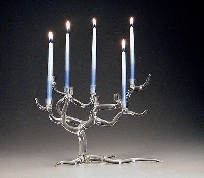 Salusa Glass Tree of Life Menorah