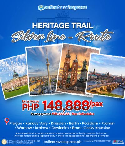 Travel the Silver Line Heritage Trail across iconic Central European cities for PHP 148,888 per person.