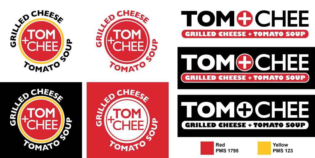 Logo Design Tom+Chee Restaurant 