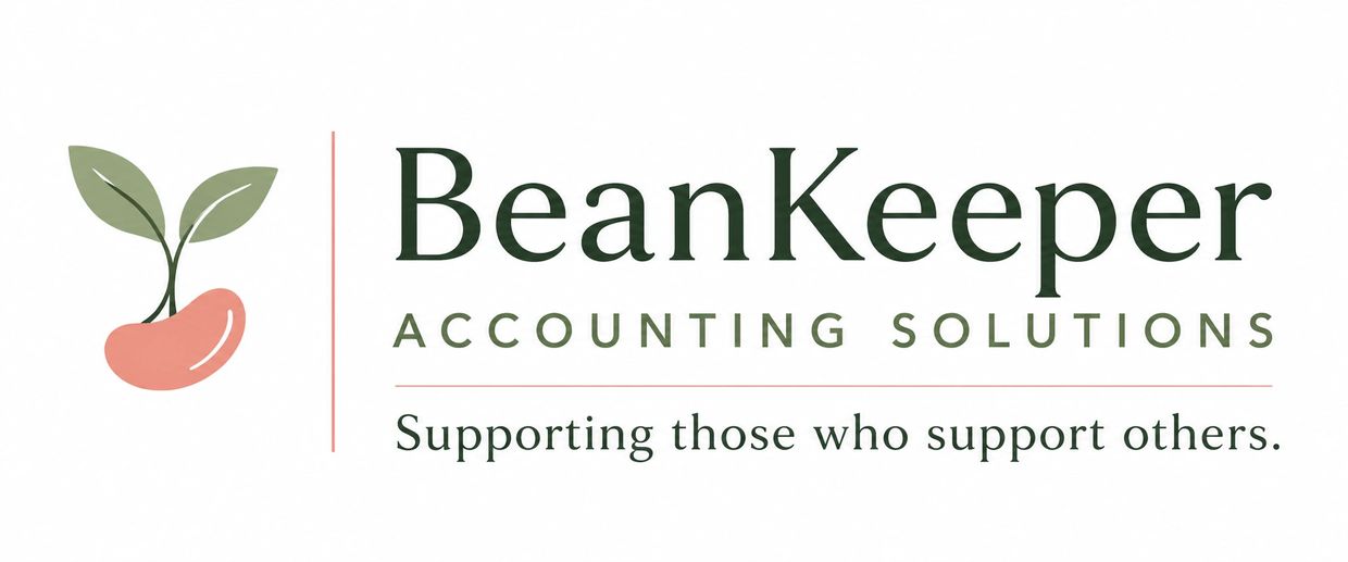 BeanKeeper Accounting Solutions logo with tagline.