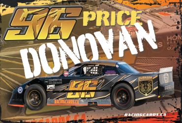 Black race car #96 with price reduction announcement.