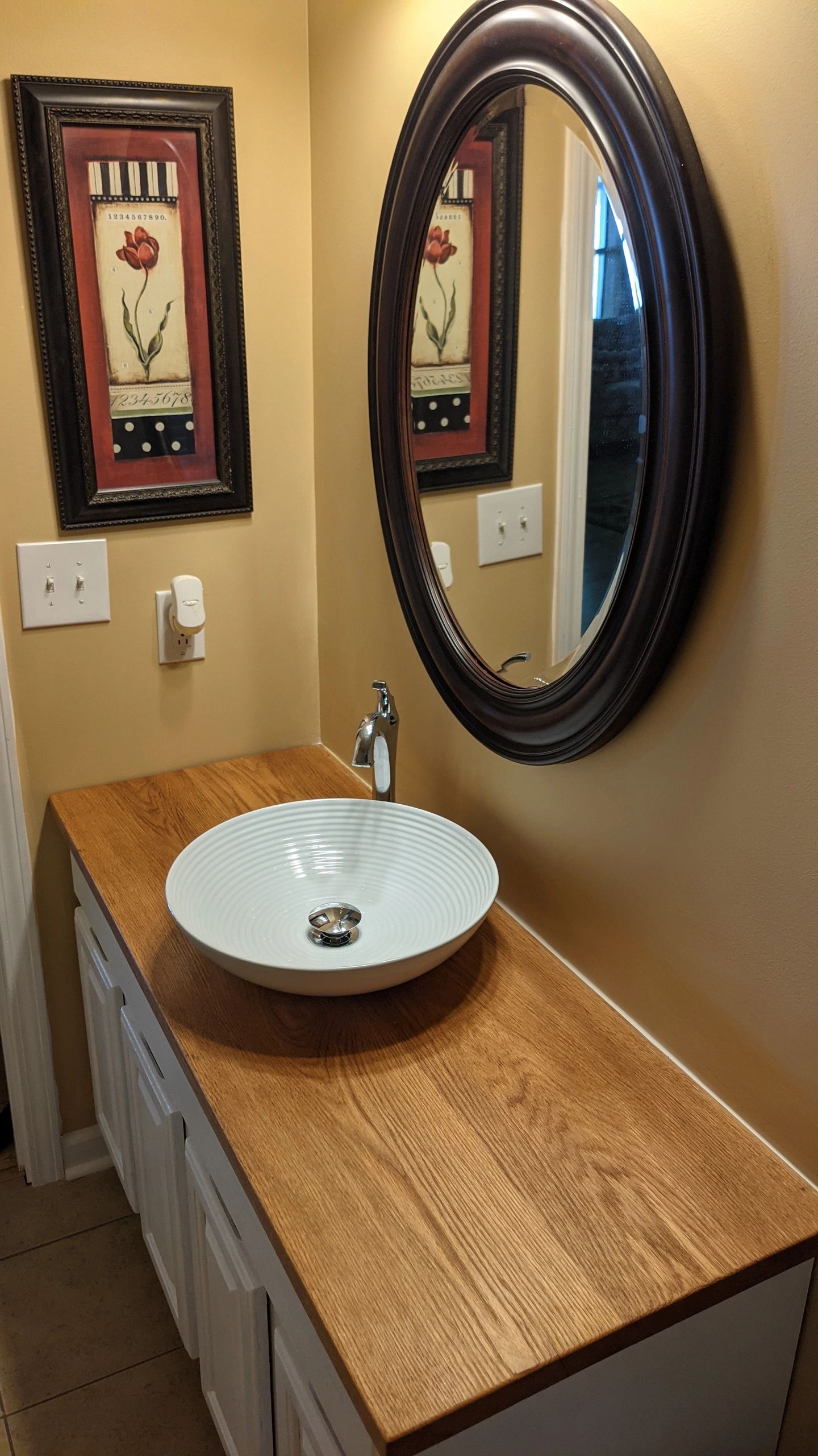 White oak vanity top 