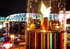 Country Music Association Holiday Party 2014. View of the Shelby Street Bridge & Cumberland River from the roof of the Hard Rock Cafe - Nashville, TN