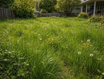 over grown lawn, out of control lawn, professional lawn maintenance, warilla, blackbutt, oakflats