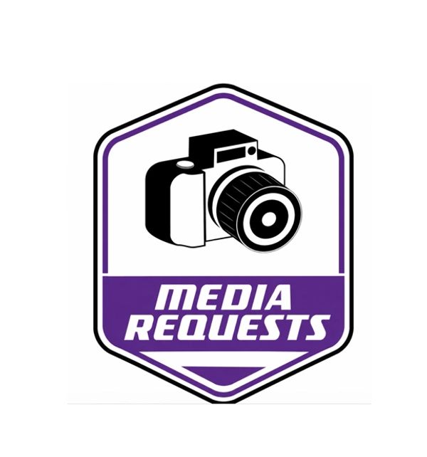 Badge with a camera icon and the text 'Media Requests' in purple.