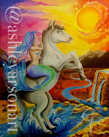 "Mirage" 
 Watercolor 16x20 
By Ashley Arson