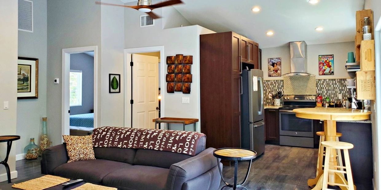A private and secluded home for your family getaway, Or invite friends to join you for bike week!