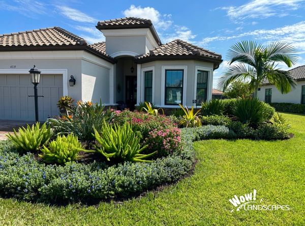 Beautiful Florida home with lush tropical landscaping
